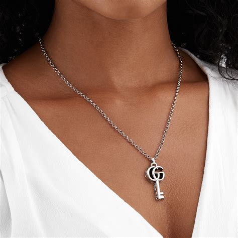 gucci lock and key necklace|gg necklace.